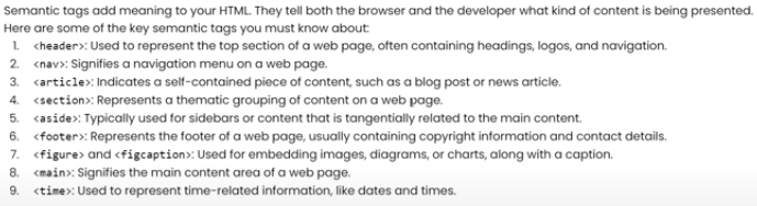 definition od semantic tags